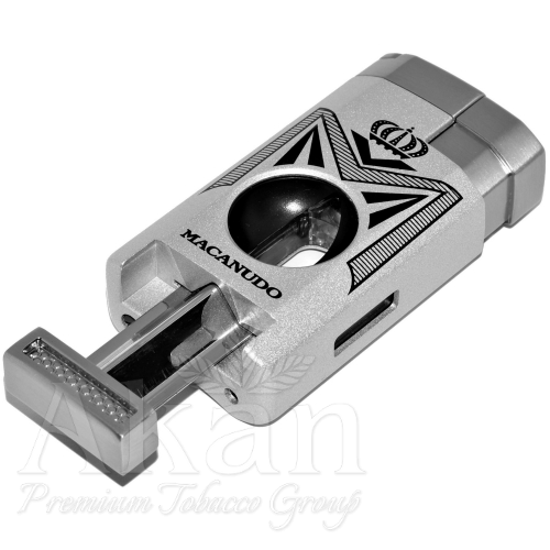 Zapalniczka Macanudo Silver (+ V-Cutter)