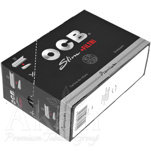 Bibułki OCB Slim Premium + Filtry (32x32 sztuki)