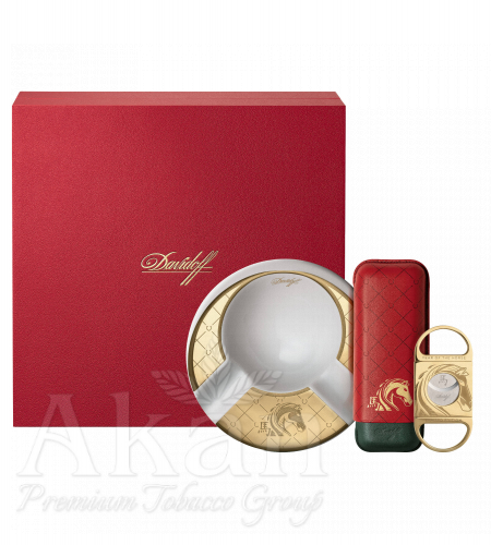 Zestaw akcesoriów 51003651 Davidoff Year of the Horse LE (popielnica, obcinarka, stojak, etui)