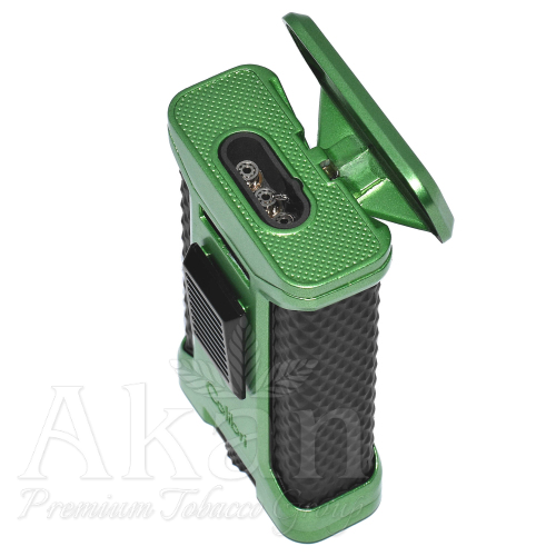 Zapalniczka Colibri Ascari LI250T6 Green (3 dysze + 2x wyrzynarka)