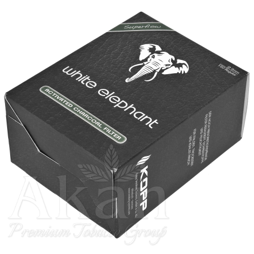 Filtry White Elephant Charcoal 9mm (150 szt.)