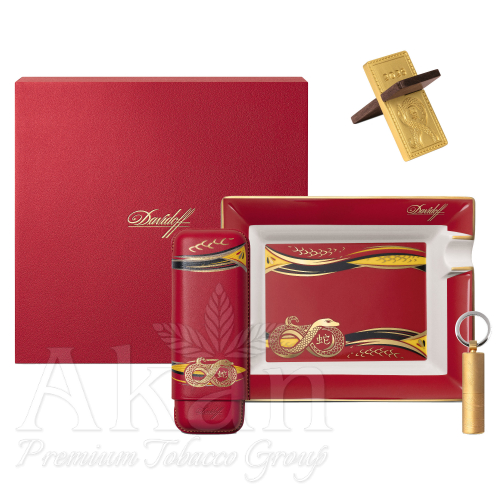 Zestaw akcesoriów 51003240 Davidoff Year of the Snake LE (popielnica, wyrzynarka, stojak, etui)