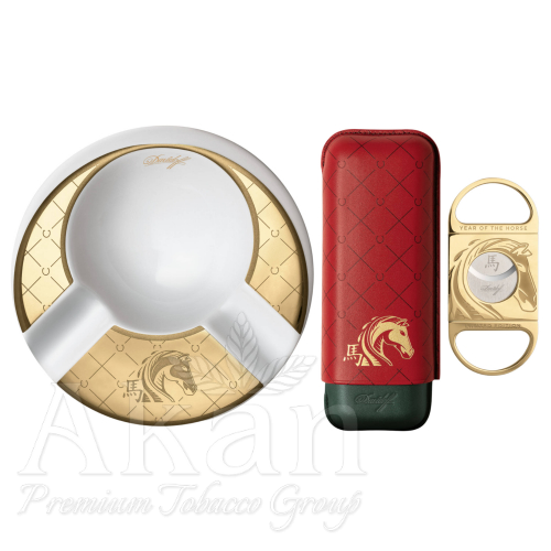 Zestaw akcesoriów 51003651 Davidoff Year of the Horse LE (popielnica, obcinarka, stojak, etui)
