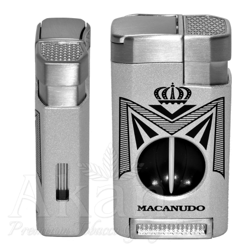 Zapalniczka Macanudo Silver (+ V-Cutter)